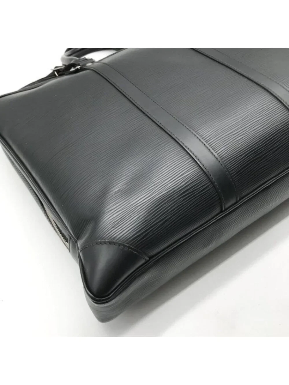Louis Vuitton Epi Porto Document Business Hand Bag Black